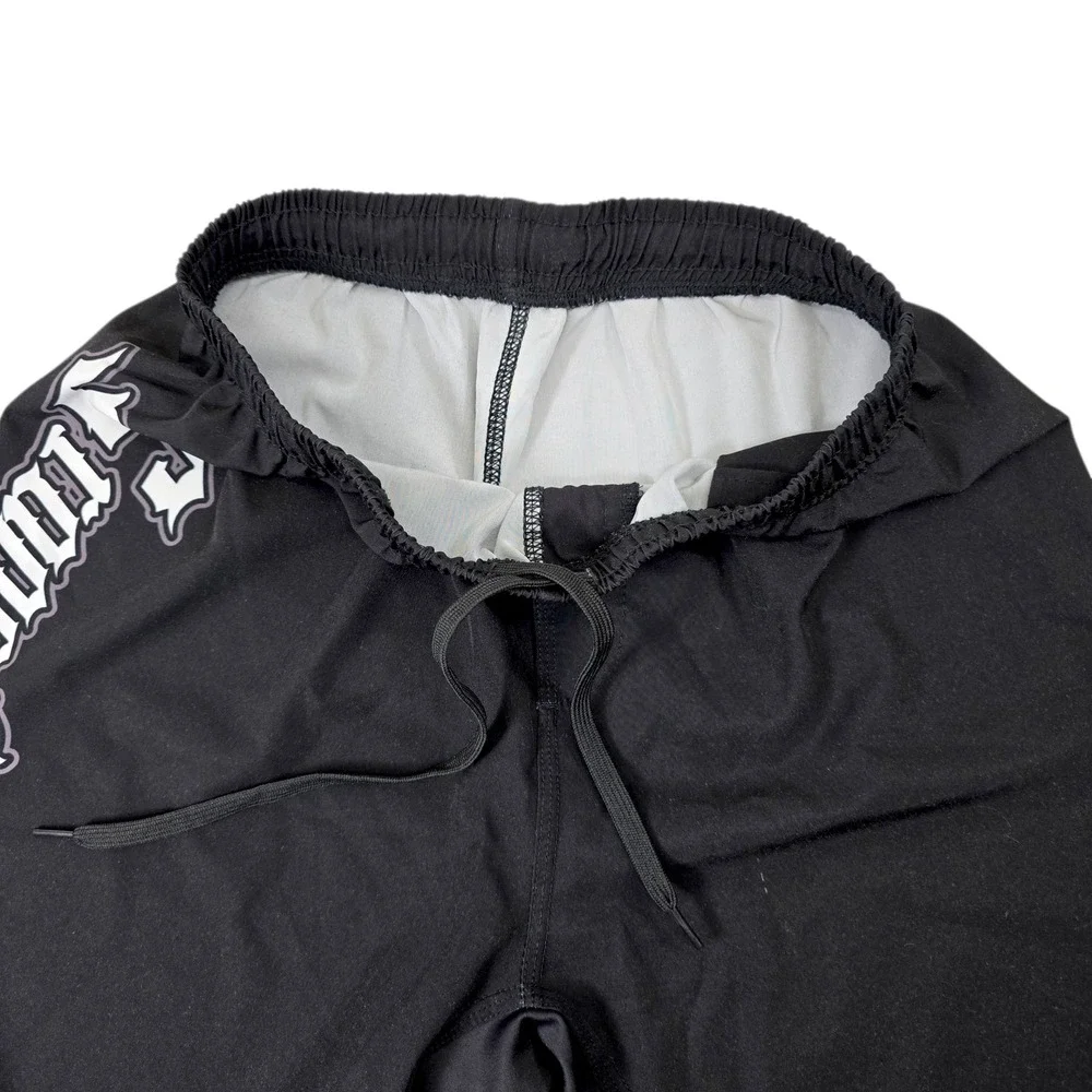 Operation Grapple Fight Shorts Mens Black Robot‎ Logo Jiu Jitsu MMA Training